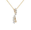Estate 14kt Yellow Gold Moissanite Journey Pendant Twist Chain 20in