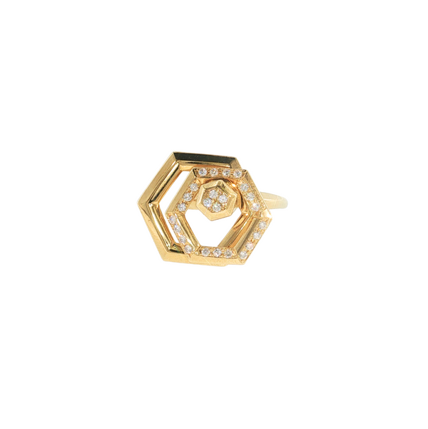 Estate 18kt Yellow Gold Waltham Diamond Spinner Ring Size 5.25
