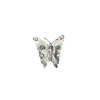 S/S TURQ BUTTERFLY BROOCH