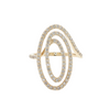 10kt Yellow Gold .58ctw Diamond Oval Spiral Ring