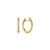 14K Yellow Gold Twisted Rope Huggies.