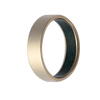 14K YG FLAT 6MM W/4MM CRUSHED