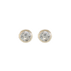 14K YG .80CTW H SI1 BEZEL STUDS