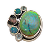 Sterling Silver Opal & Multi-Gemstone Statement Ring