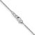 14K White Gold 1.1MM Flat Cable Chain 18"