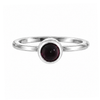 S/S GARNET CABOCHON RINGSOLD