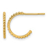 Leslie's 10K Yellow Gold Beaded J Hoops