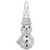 Sterling Silver Snowman Charm.