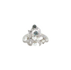 Estate 18kt White Gold .29ctw Alexandrite .24ctw Diamond Seed Pearl Ring