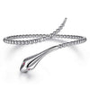 Bujukan Sterling Sliver .09ctw Ruby Snake Bangle SZ 5.75.