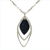 Estate Gabriel & Co Sterling Sliver Sapphire 18in Necklace S706272