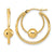 Leslie's 10K Yellow Gold Textured Ball Hoop Earrings