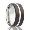 Cobalt 8MM Double Carbon Fiber Inlay Men's Ring - Size 11.