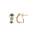 18kt Yellow Gold .20ctw Diamond .37ctw Blue Sapphire Earrings
