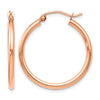 Leslie's 14K Rose Gold Polished Hoops