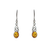 S/S CELTIC KNOT AMBER DANGLE E