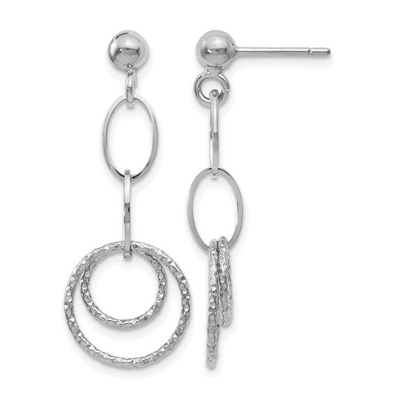 Leslie's 10K White Gold Dangle Earrings