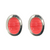 Estate Sterling Sliver Coral Earrings