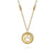 Bujukan 14K Yellow Gold Dog Paw Medallion Necklace
