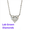 14kt White Gold 2.08ct E VS1 Lab Diamond Heart Adjustable Necklace LG674553781