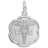 STERLING RN CADUCEUS SCALLOPED