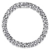 STERLING CUBAN LINK BRACELET.