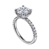 14K White Gold Adela 2.5CT Round CZ Center Engagement Semi-Mount S2086958