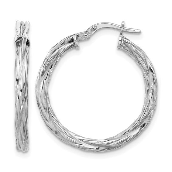 Leslie's Sterling Silver Twisted Hoops