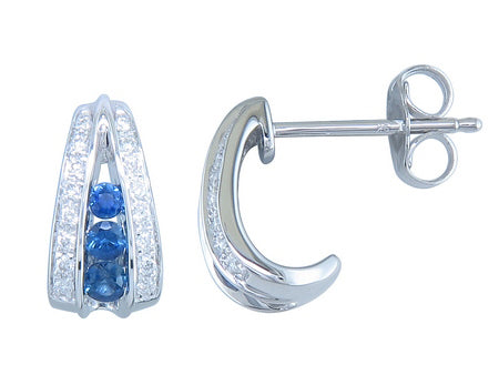 14K WG .31CTW BLUE SAPPHIRE .1
