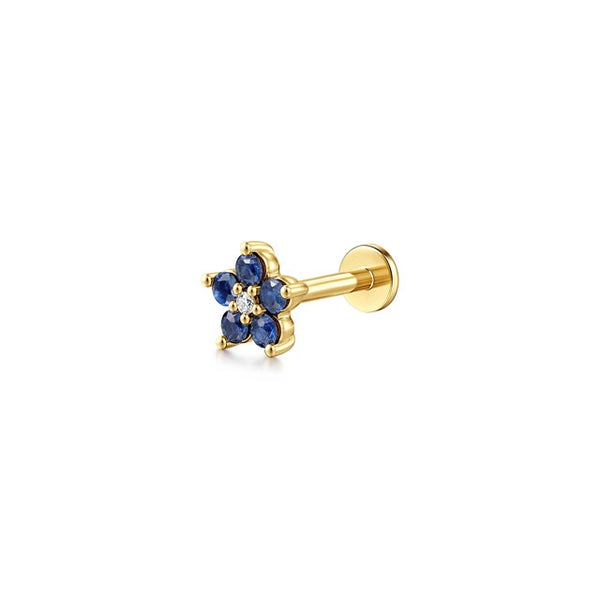 14K YG .09CTW SAPPHIRE A .01CT