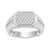 14K White Gold and Diamond Gentleman's Ring
