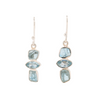 Sterling Silver Blue Topaz Earrings with Marquise