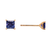 14K Yellow Gold Purple Sapphire Prong Set Stud Earrings