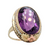 Estate: 14K Gold Amethyst & Seed Pearl Ring