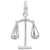 Sterling Silver Scales of Justice Charm