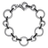 Sterling Silver Black Spinel Link Bracelet