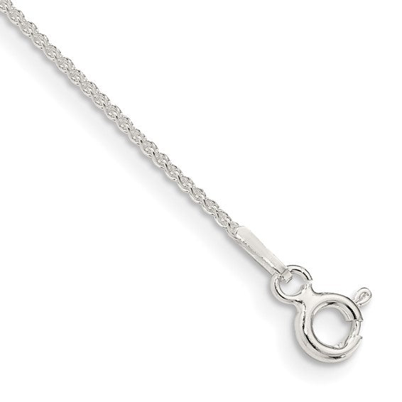 STERLING RHODIUM PLATED 1MM RO
