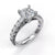 14K Gold French Pave Set Engagement Ring with Peekaboo Diamonds