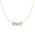 18K Yellow Gold Triple Diamond Adjustable Necklace