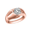 14K Rose Gold Freeform Solitaire Engagement Mounting