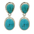 Sterling Sliver Double Turquoise Earrings.