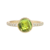 14K YG 1.65CT ROUND PERIDOT .1