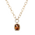 14K Yellow Gold Citrine Neclace with Diamonds