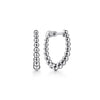Sterling Silver Bujukan Graduated 20mm Classic Hoop Earrings