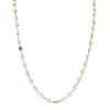 14kt Yellow Gold 3.5-4mm Fresh Water Pearl Lab Grown Diamond Necklace