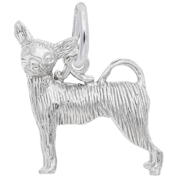 Sterling Silver Chihuahua Charm