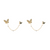14kt Yellow Gold Double Pierced Butterfly Earrings