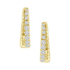 18K Yellow Gold Tapered Diamond Hoops.