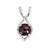 14K White Gold Checkerboard Rhodolite Garnet Pendant