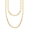 Leslies 14kt Yellow Gold Fancy 2 Strand Mirror Link Necklace 16in